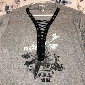 🎉2X Rock & Roll Shirt with Cut Neck Design